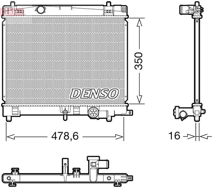 Kühler Motor (mit mechanischer getriebe) passt zu: TOYOTA YARIS 1.33 11.08-12.11