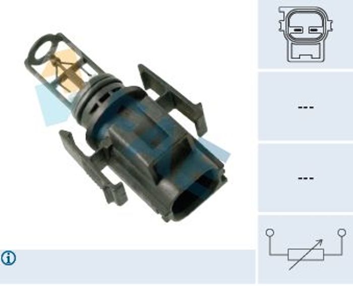 Kühlmitteltemperatur -Sensor (anzahl der Pins: 2, schwarz) passt zu: VOLVO C7...