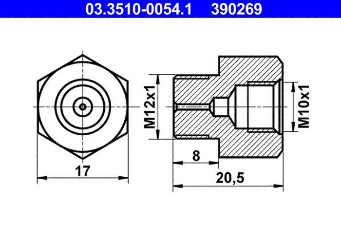Element Bremsleitung (länge: 8/20,5mm)
