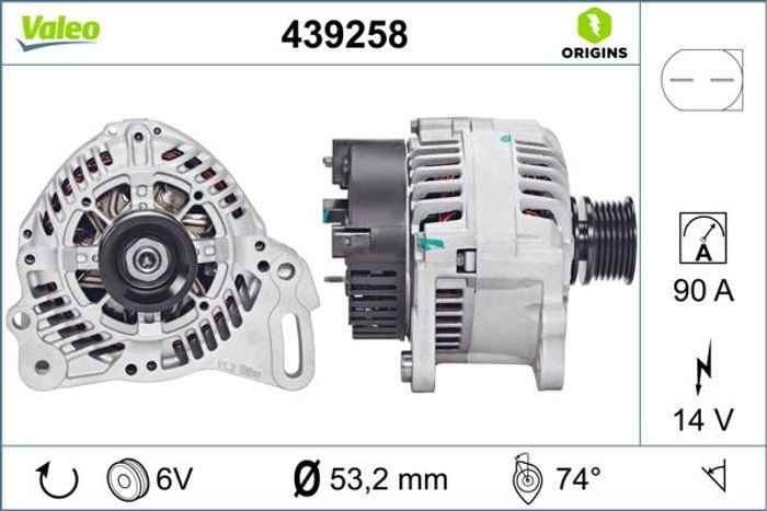 Alternator (14V, 90A, neu) passt zu: VW TRANSPORTER T4 1.9D/2.0 07.90-04.03