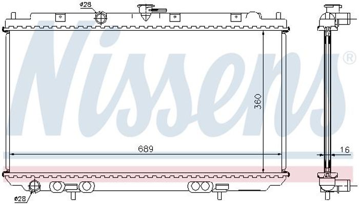 Kühler Motor (mit mechanischer getriebe) passt zu: NISSAN ALMERA II, PRIMERA...
