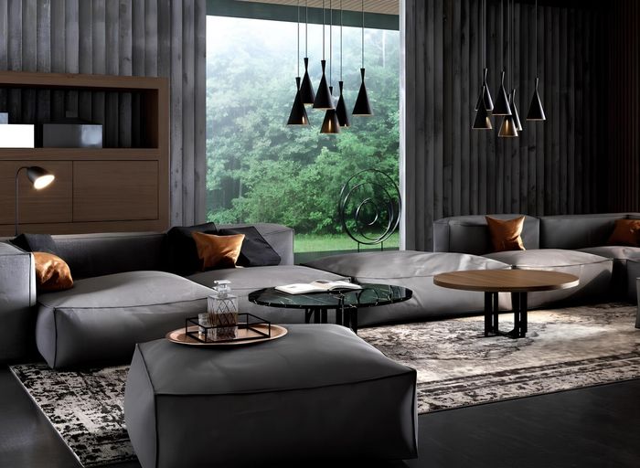 XXL Luxus Sofa Sitz Sofas Stoff Wohnzimmer Design Couchen Polster Modern 590 cm