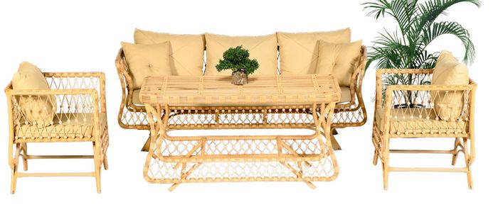 Garten Möbel Sofagarnitur Tisch Sessel Couchtisch Veranda Sitzgruppen Sofa 4tlg