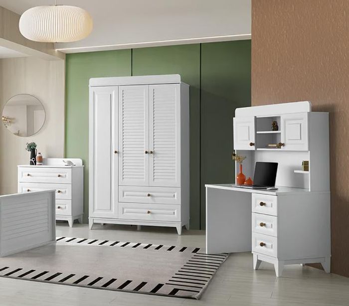 Möbel Set Kleiderschrank Kommode Schreibtisch Kinderzimmer Schränke