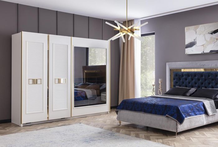 Modern Kleiderschrank Luxus Schrank Holz Schlafzimmer Möbel Design Weiß