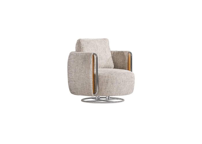 Design Sessel Grau Luxus Wohnzimmer Couch 1 Sitzer Sofa Relax Club Polster