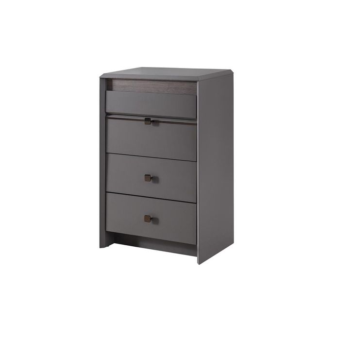 Exklusive Graue Kommode Luxuriöse 4x Schubladen Schlafzimmer Holz Möbel