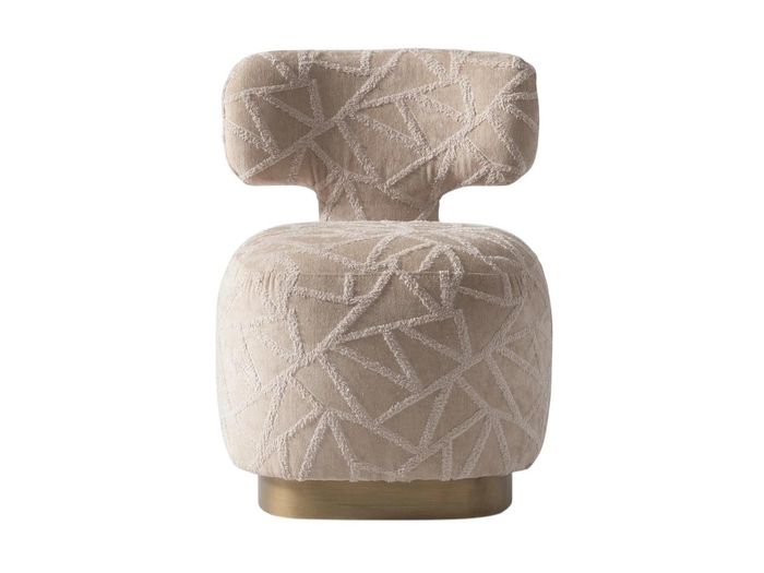Moderner Beiger Sessel aus Holz und Textil