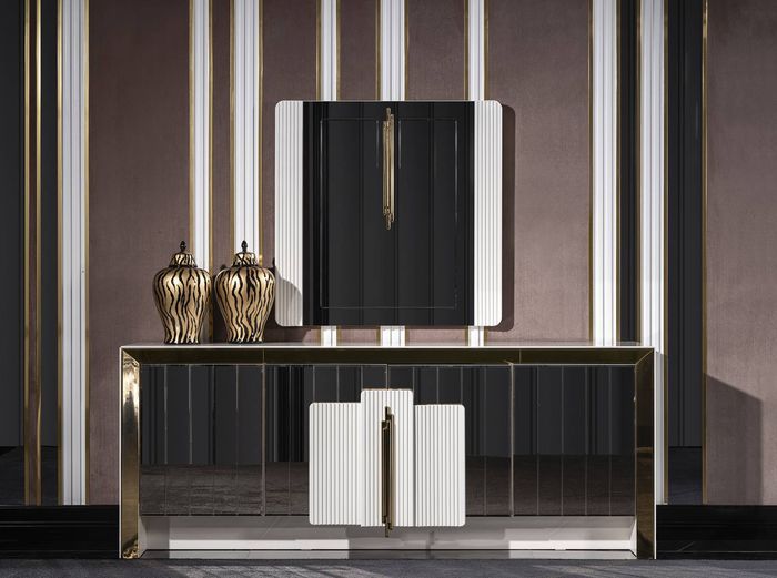 Kommode Weiß Hochwertig Sideboard Holz Schrank Möbel Einrichtung Anrichte Luxus
