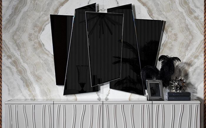 Transparenter moderner Glas Spiegel stilvolles Dekor für Zuhause