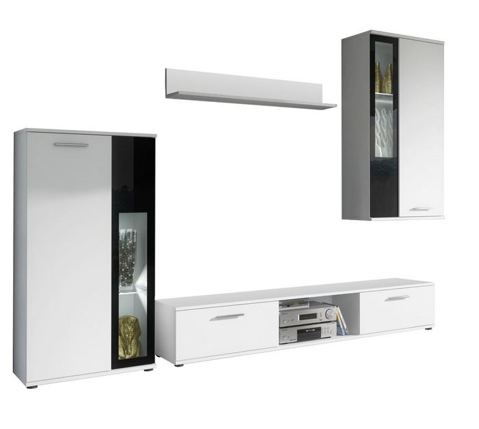 Wohnwand Komplett Designer Luxus Wohnzimmer Wandregal Modern Einrichtung