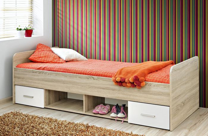 Jugendbett Jugendzimmer Modern Kinderbett Designer Stil Bett Kinderzimmer Neu