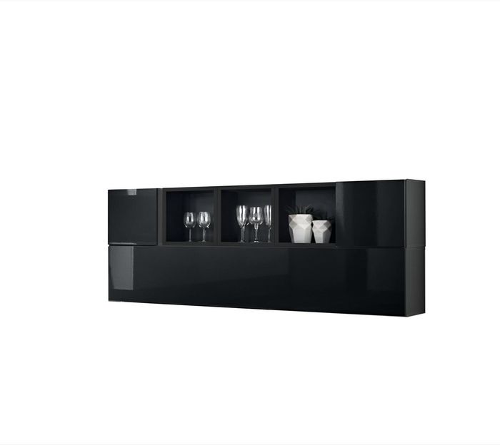 Modern Schwarz Hänge Sideboard Luxus Wohnzimmer Holz Neu Möbel Designer Neu