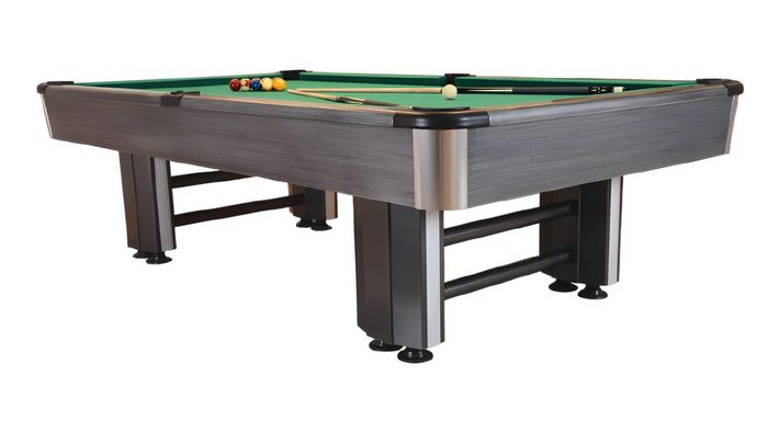 Grau Holz- und Aluminium-Billardtisch im modernen Design
