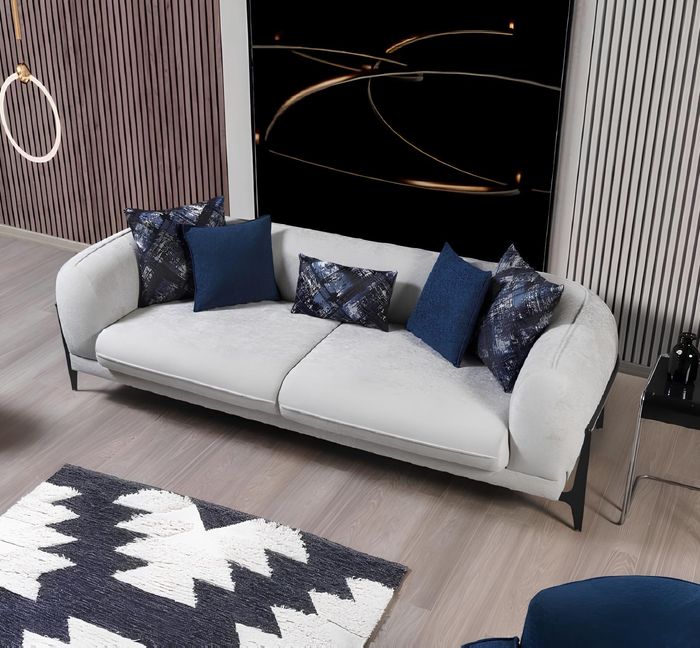 Sofa Couch Polster Dreisitzer Grau Couchen Möbel Modern Design 3er Sofas Neu
