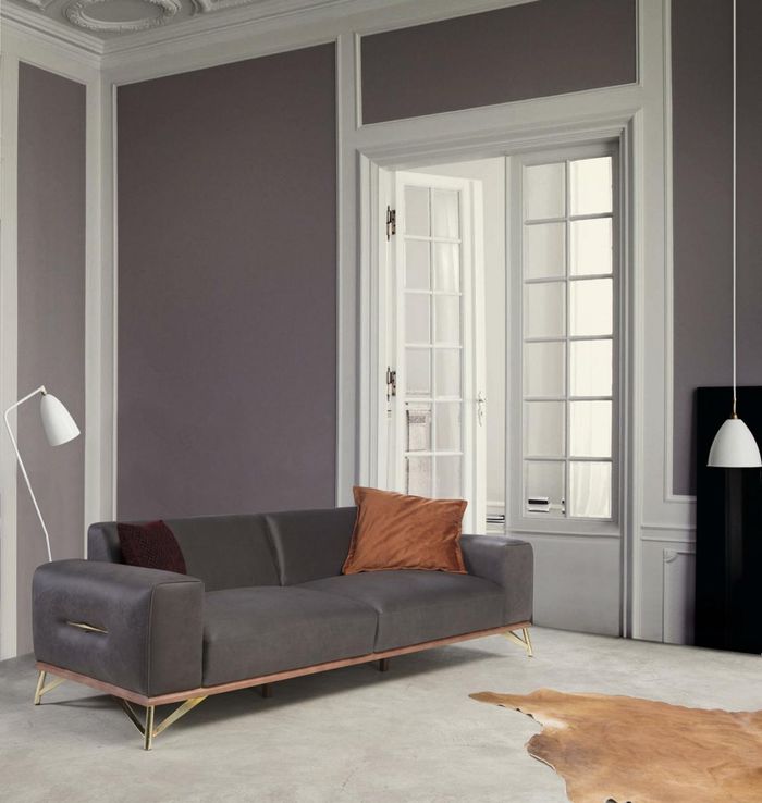 Dreisitzer Sofa 3 Sitzer Luxus Sofas Wohnzimmer Einrichtung Modern Stoff Design