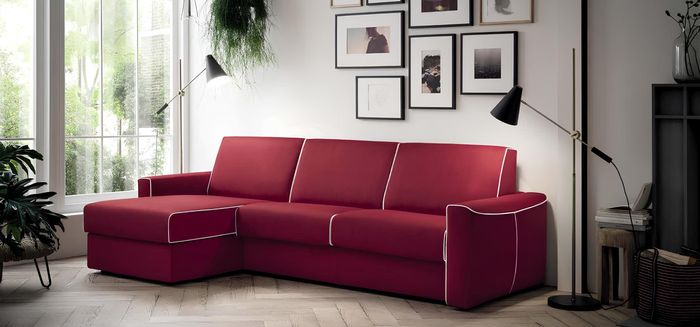Ecksofa Modern Design Sofa Focus Stoff L-Form Couch Wohnlandschaft Italien Möbel