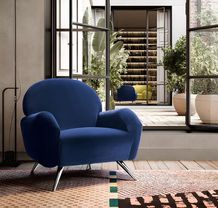 Sofa Couch Polster Stuhl Modern Zeitgenössisch Polster Sessel Italien 1Sitzer