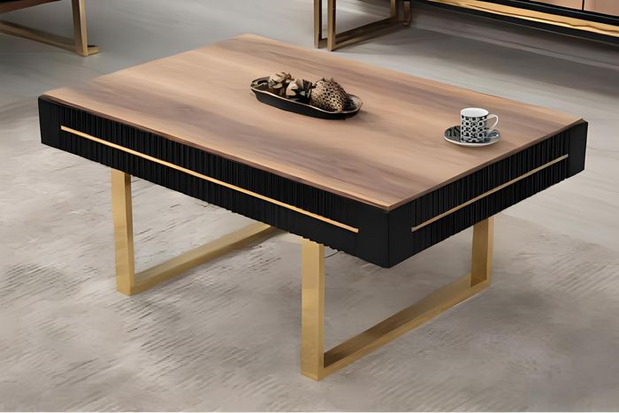 Couchtisch Kaffeetisch Sofatisch Beistelltisch Holz Braun Tisch Design