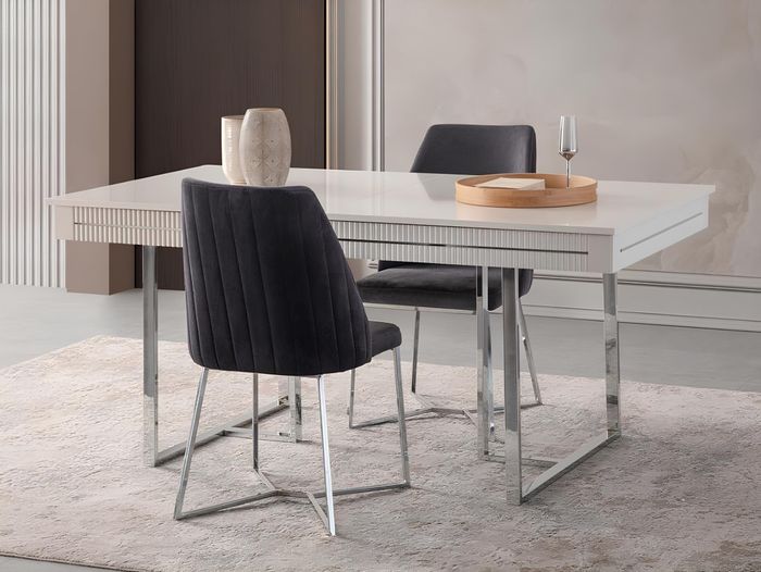 Moderne Esszimmertisch Esstisch Tisch Esszimmer Ausziehbar Holz Weiß