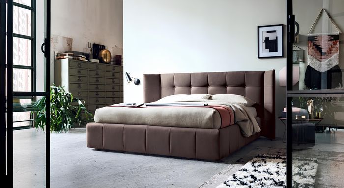 Doppelbett Bett Ehebett Design Luxus Luxur Polsterbett Designbett Textil Betten
