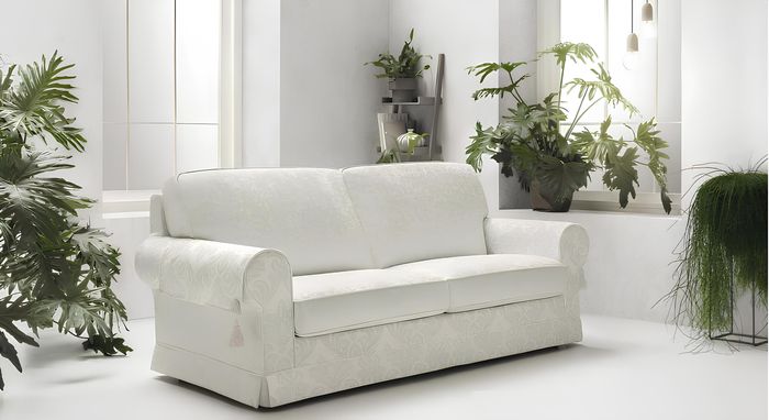 Textil Stoff Luxus 3 Sitzer Couch Polster Holzrahmen Sofa Textil Couch alfitalia