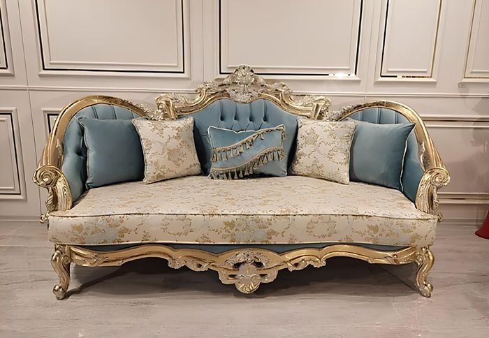 Klassische Dreisitzer Barock Couch Einrichtung 3er Französische Möbel