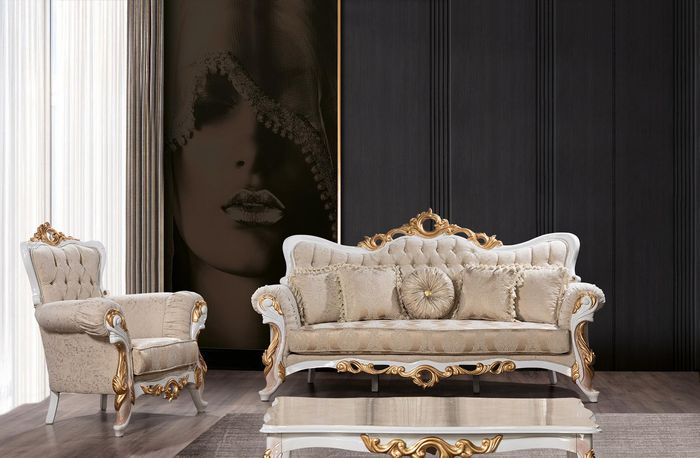 Sofagarnitur 3+1 Sitzer Set Design Sofas Polster Couchen Klassiker