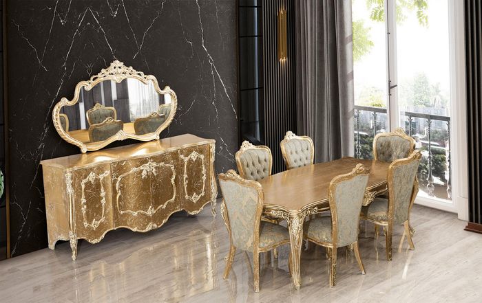 Esszimmer 6x Stuhl Garnitur Set Stühle Neu Essgarnitur Essgruppe Luxus Möbel