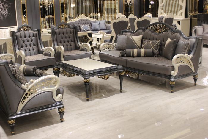 Komplett Sofagarnitur 3311+ Couchtisch Klassisch Set Chesterfield Relax Sessel