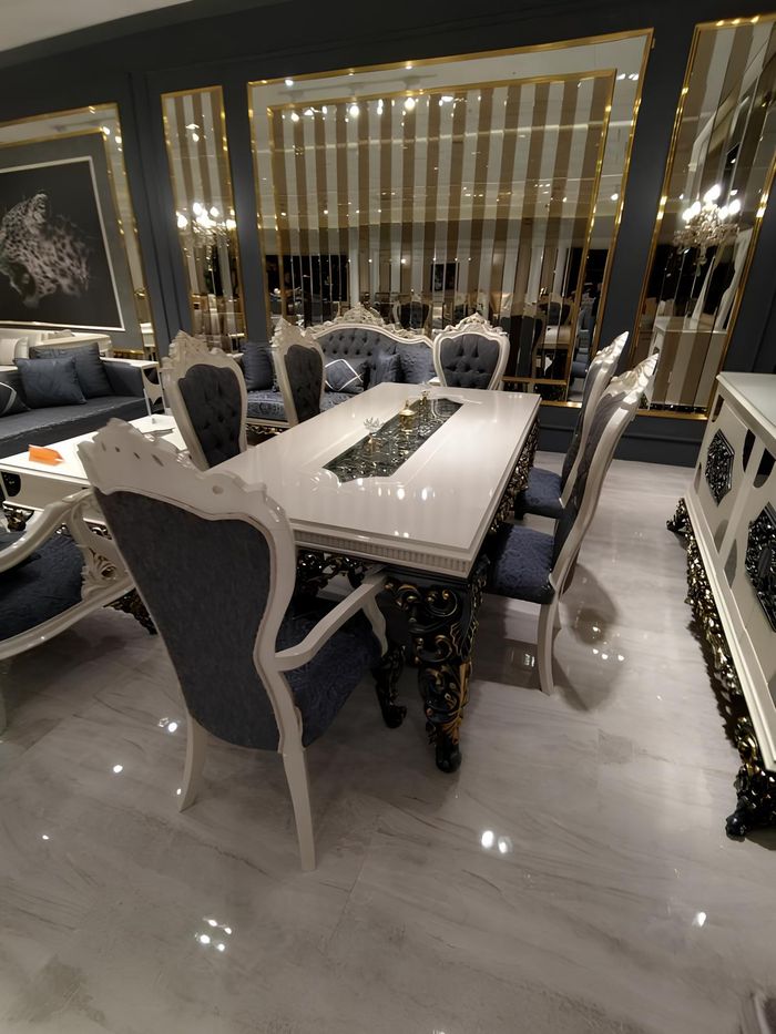 Großartiges Esszimmer Set Stilvoller Esstisch 4 Stühlen Elegant Set Neu