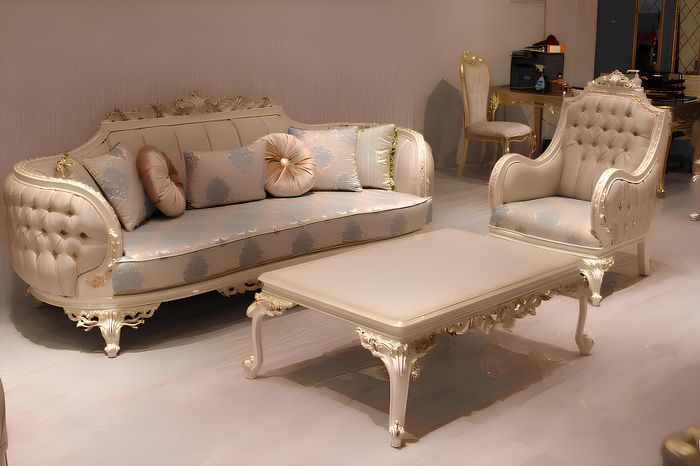-Luxus Wohnzimmer Set mit Hochwertigen edlen Sofas Bequemem Sessel Neu