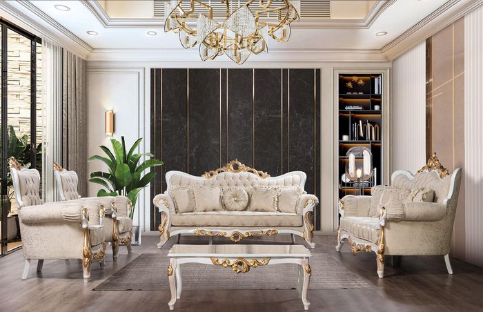 Sofagarnitur 3211 Sitz Set Design Sofa Polster Couchen Klassiker Luxus Neu