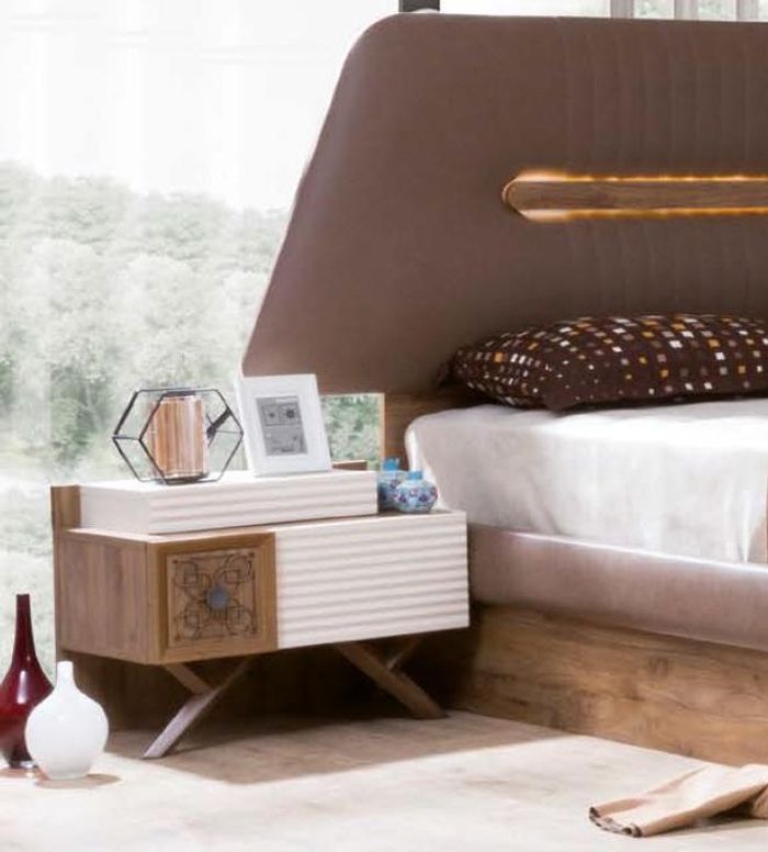 Nachttisch Design Konsole Beistell Tische Schlaf Zimmer Holz Luxus Konsolen Neu