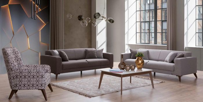 Sofagarnitur 3+3+1 Sitzer Sofa Sessel Sofas Relax Luxus Set Wohnzimmer Modern