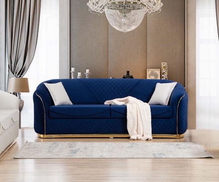 Dreisitzer Stoff Sofa Couch Polster Möbel Modern Wohnzimmer Design Luxus Neu