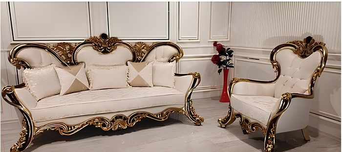 Sofagarnitur Klassisch Barock Rokoko 3+1 Sitzer Couchen Möbel Komplett