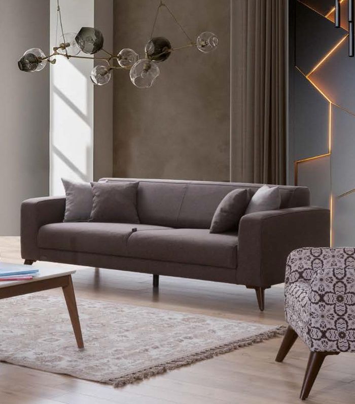 Dreisitzer Luxus Sofa 3 Sitzer Sofas Sitz Stoff Design Couch Möbel Stil Textil