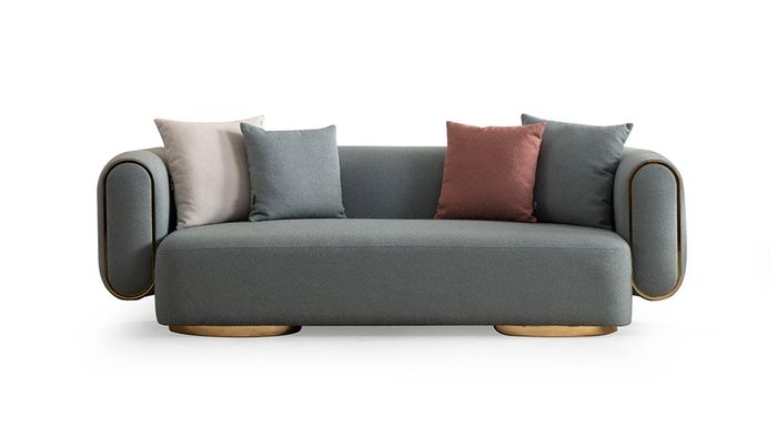 Dreisitzer Polstermöbel Couch 230cm Wohnlandschaft Sofa Sitzpolster