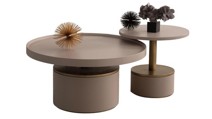 Sofatisch Polstertisch Wohnzimmertisch Kaffeetisch Ablagetisch Salontisch 2tlg