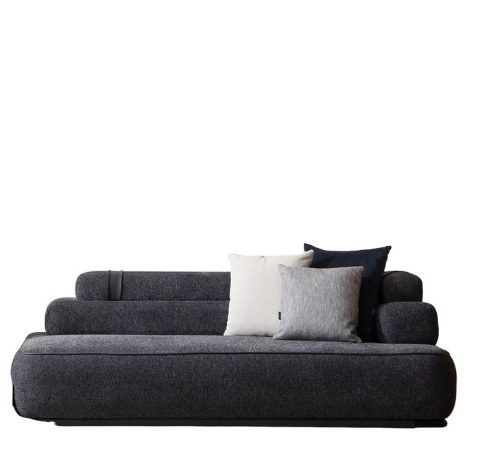 Dreisitzer Polstermöbel Couch 200cm Wohnlandschaft Sofa Sitzpolster