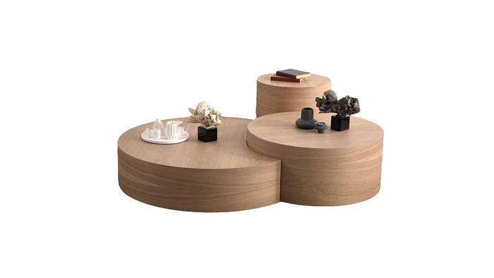 Kaffeetisch Sofatisch Wohnzimmertisch Polstertisch Ablagetisch Salontisch 2tlg