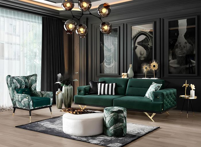 Wohnzimmer Sofagarnitur Sofakollektion Sitzmöbelset Polstermöbelgarnitur
