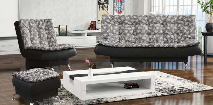 Relax Hocker Design Couch Lounge Sofa Sofagarnitur 3+1 Sitzer Wohnlandschaft Neu