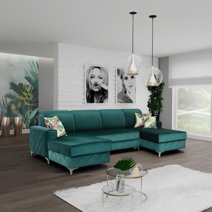 Luxus Sofas Ecksofa U-form Polster Modern Relax Sofas Couch Möbel Wohnlandschaft