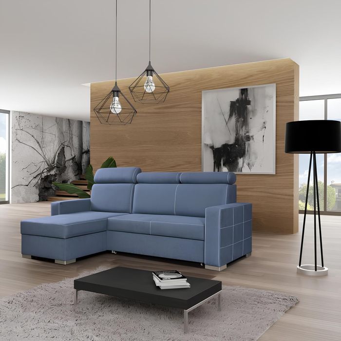 Ecksofa L-form Polster Textil Modern Eck Relax Sitz Luxus Möbel Wohnlandschaft
