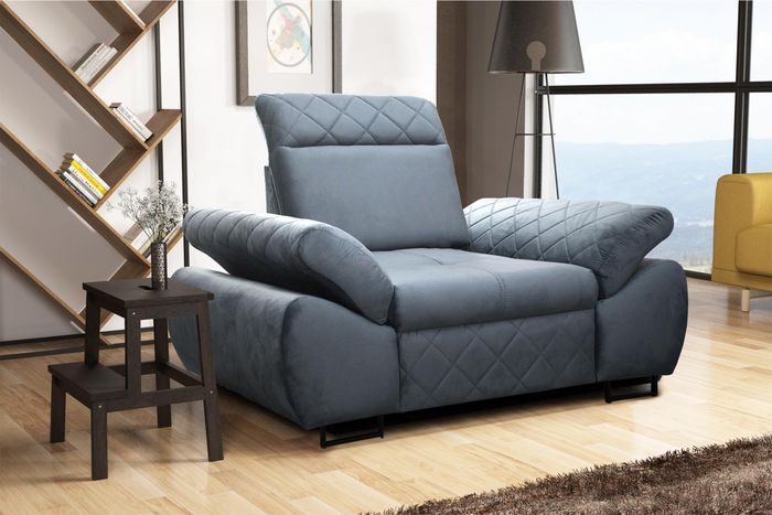Sessel 1 Sitzer Polster Sofas Lounge Club Möbel Design Wohnzimmer Textil Couch