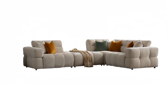 Lounge Ecksofa Wohnlandschaft Eckcouch Polsterecke Design Sofa Couch Garnitur