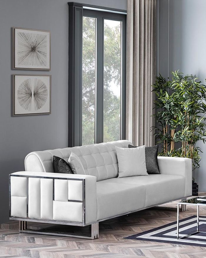 Sofa 3 Sitzer Design Sofas Polster Sitz Design Dreisitzer Modern Stoff Möbel Neu