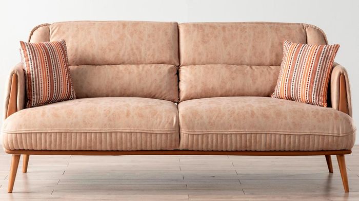 Komfortable Dreisitzer Couch Big Sofa Stilvolle Möbel Wohnzimmer Polster
